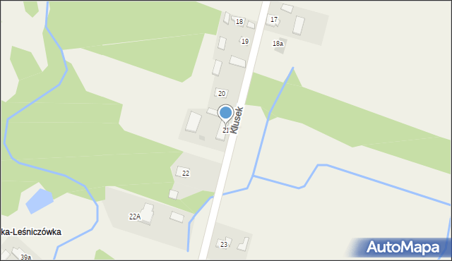 Klusek, Klusek, 21, mapa Klusek