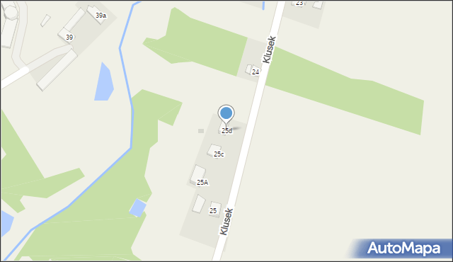Klusek, Klusek, 25d, mapa Klusek