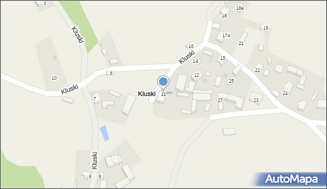 Kluski, Kluski, 11, mapa Kluski