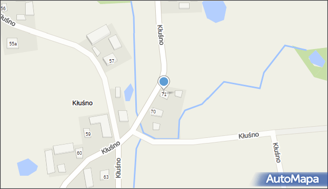 Kłuśno, Kłuśno, 71, mapa Kłuśno