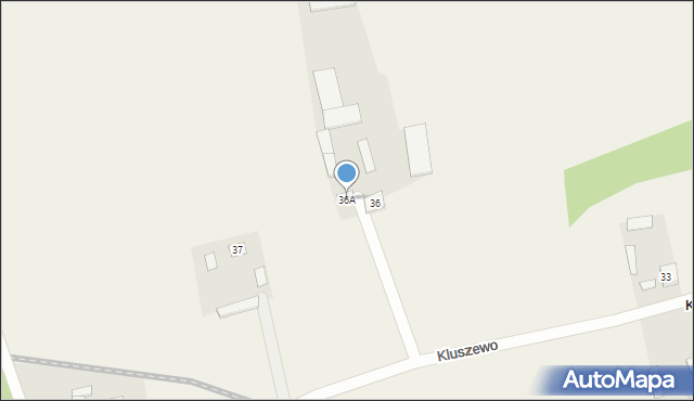 Kluszewo, Kluszewo, 36A, mapa Kluszewo