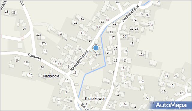 Kluszkowce, Kluszkowianka, 8, mapa Kluszkowce