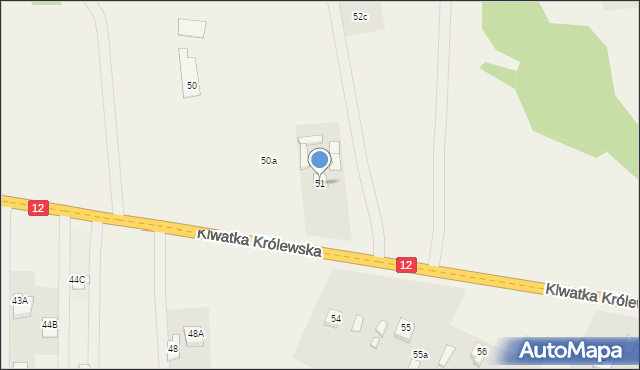 Klwatka Królewska, Klwatka Królewska, 51, mapa Klwatka Królewska