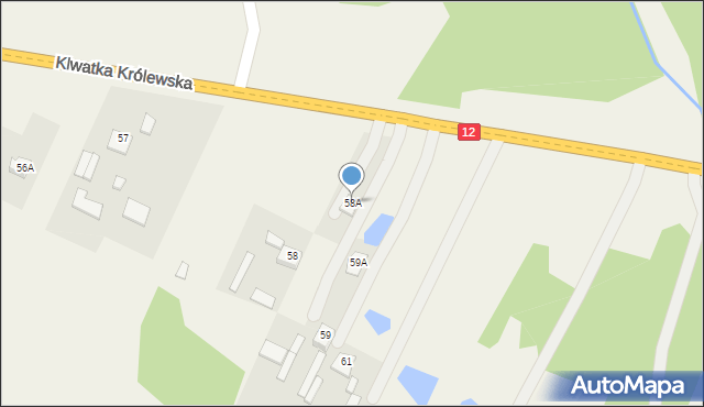 Klwatka Królewska, Klwatka Królewska, 58A, mapa Klwatka Królewska