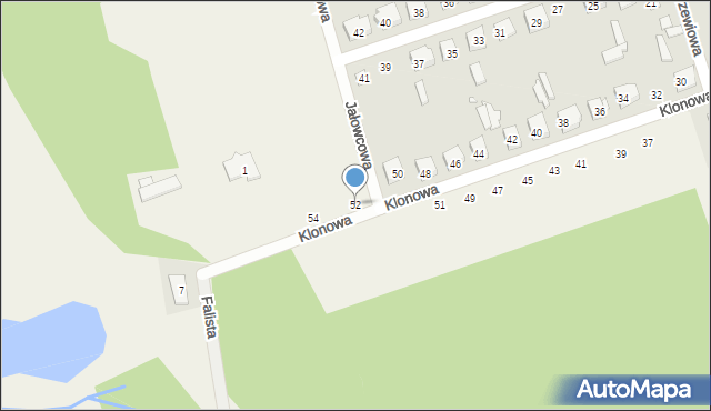 Kobylec, Klonowa, 52, mapa Kobylec