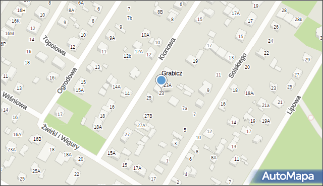 Kobyłka, Klonowa, 23, mapa Kobyłka