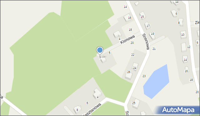 Kobysewo, Klonowa, 7, mapa Kobysewo