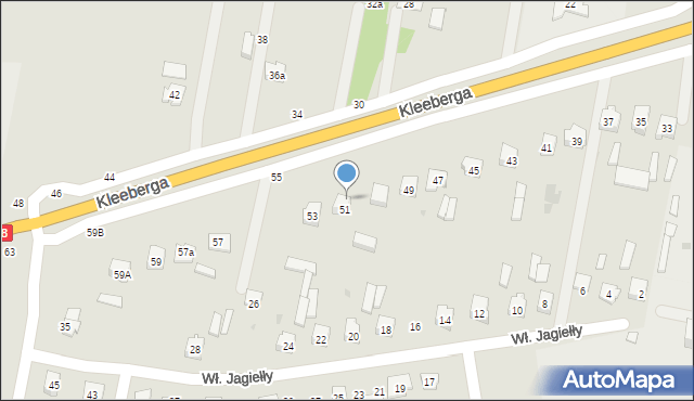 Kock, Kleeberga, gen., 51a, mapa Kock