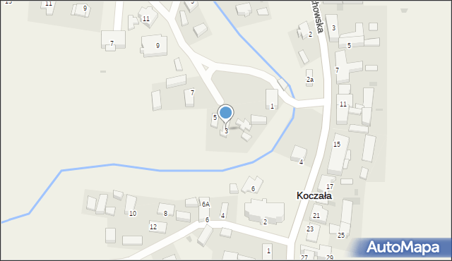 Koczała, Klonowa, 3, mapa Koczała