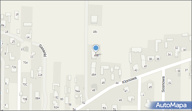 Koczargi Stare, Klonowa, 48B, mapa Koczargi Stare