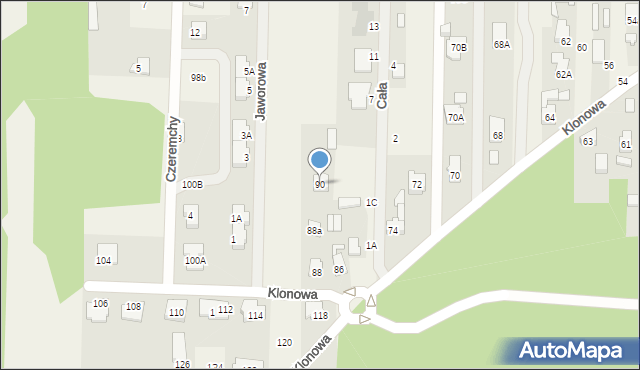 Koczargi Stare, Klonowa, 90, mapa Koczargi Stare