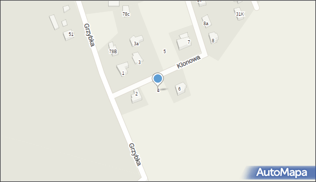 Kokoszkowy, Klonowa, 4, mapa Kokoszkowy