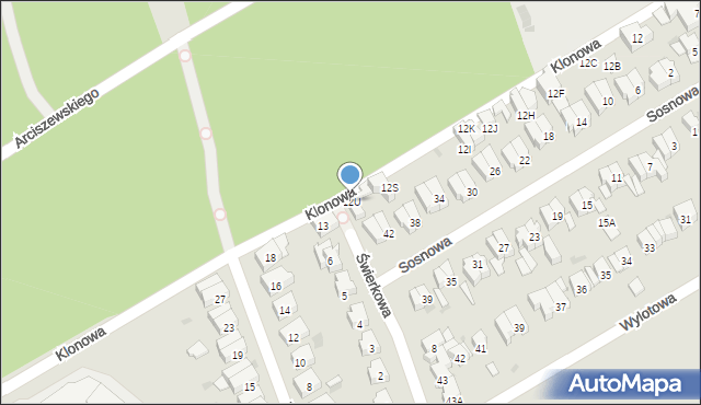 Kołobrzeg, Klonowa, 12U, mapa Kołobrzegu