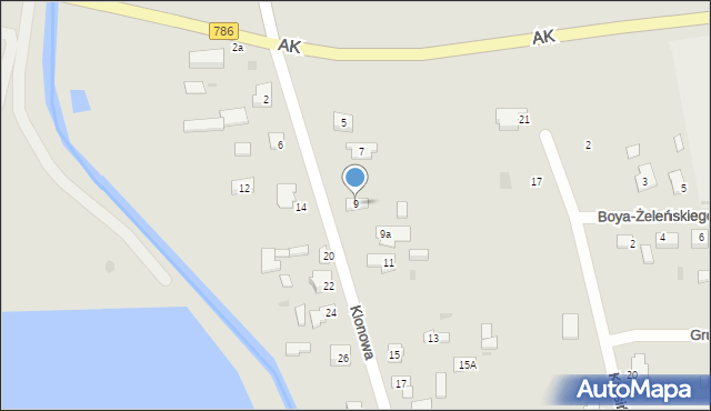 Koniecpol, Klonowa, 9, mapa Koniecpol