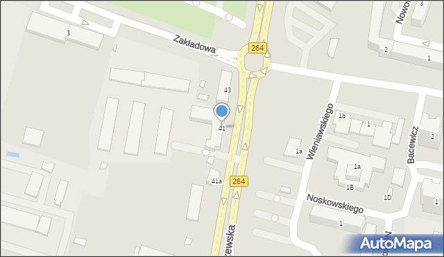 Konin, Kleczewska, 41, mapa Konina