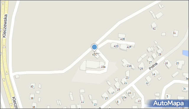 Konin, Kleczewska, 42C, mapa Konina
