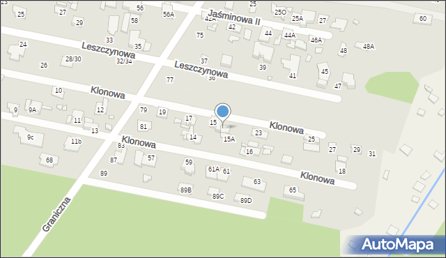 Konstancin-Jeziorna, Klonowa, 21, mapa Konstancin-Jeziorna