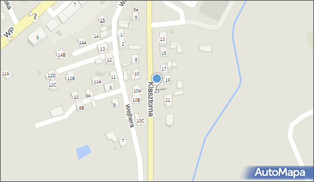 Kościerzyna, Klasztorna, 23, mapa Kościerzyna