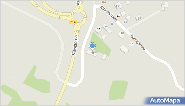 Kościerzyna, Klasztorna, 39, mapa Kościerzyna