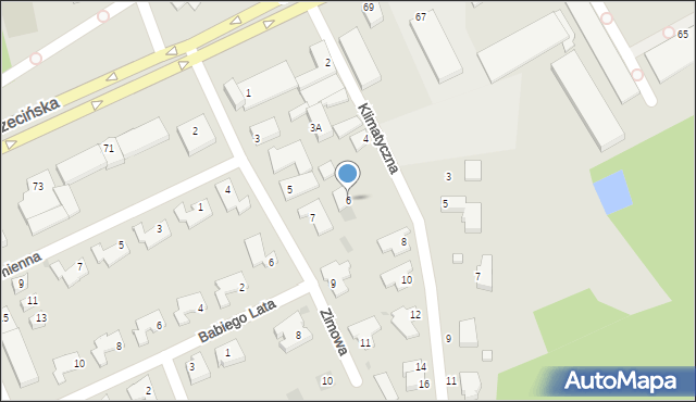 Koszalin, Klimatyczna, 6, mapa Koszalina