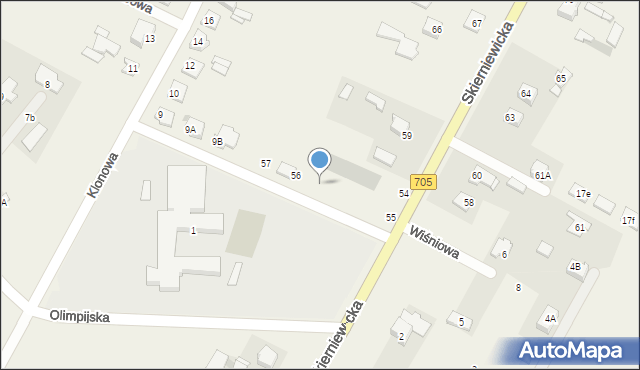 Kozłów Biskupi, Klonowa, 9e, mapa Kozłów Biskupi