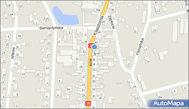 Koźmin Wielkopolski, Klasztorna, 38, mapa Koźmin Wielkopolski