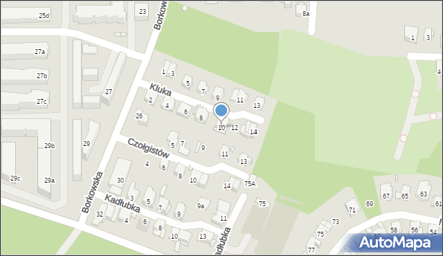 Kraków, Kluka Jana, 10, mapa Krakowa