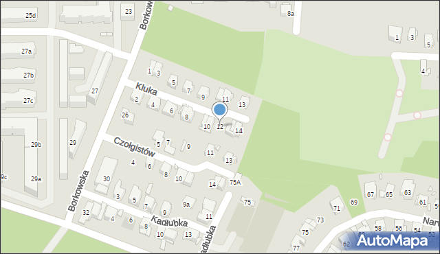 Kraków, Kluka Jana, 12, mapa Krakowa