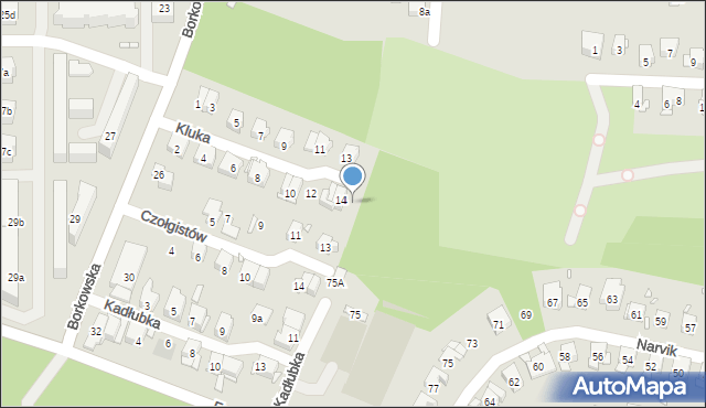 Kraków, Kluka Jana, 16, mapa Krakowa