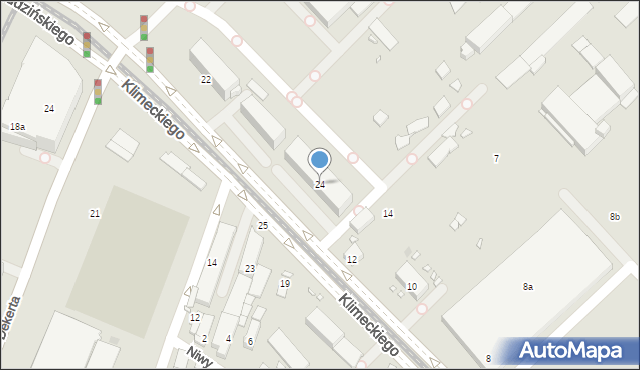 Kraków, Klimeckiego Stanisława, 24, mapa Krakowa