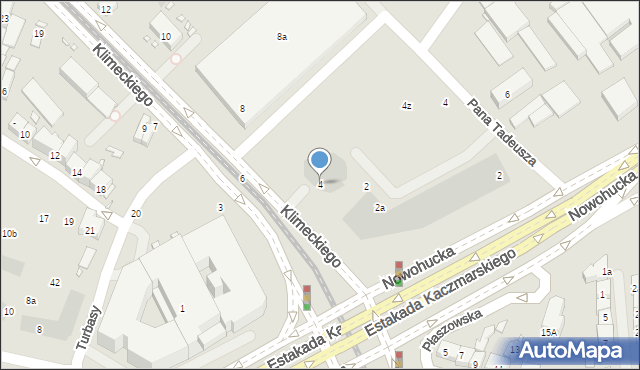 Kraków, Klimeckiego Stanisława, 4, mapa Krakowa