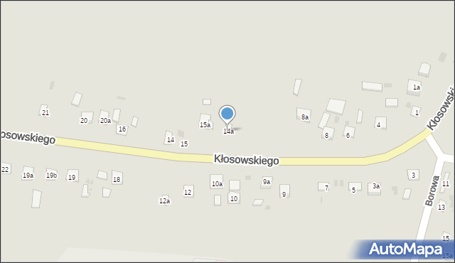 Krasnystaw, Kłosowskiego, 14a, mapa Krasnystaw