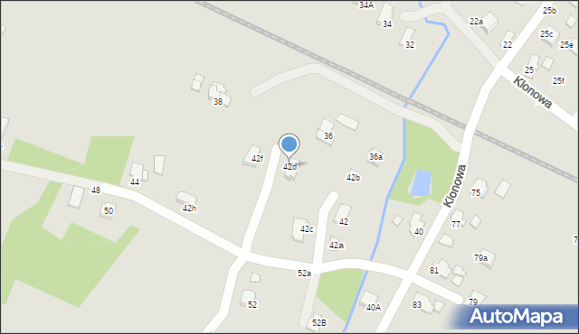 Krosno, Klonowa, 42d, mapa Krosna