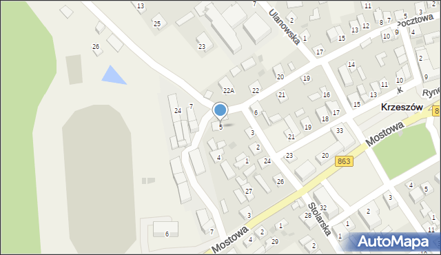 Krzeszów, Klasztorna, 5, mapa Krzeszów