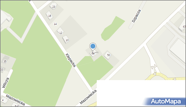 Księżyno, Klepacka, 6a, mapa Księżyno