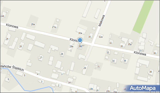 Kujakowice Górne, Klonowa, 28b, mapa Kujakowice Górne