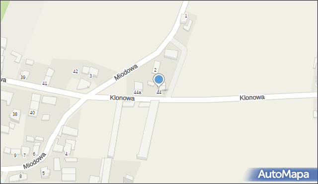 Kujakowice Górne, Klonowa, 44, mapa Kujakowice Górne