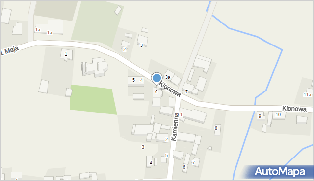 Kujakowice Górne, Klonowa, 6, mapa Kujakowice Górne