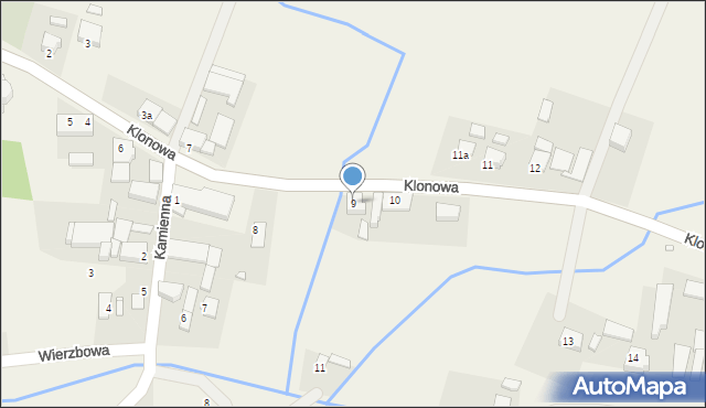 Kujakowice Górne, Klonowa, 9, mapa Kujakowice Górne