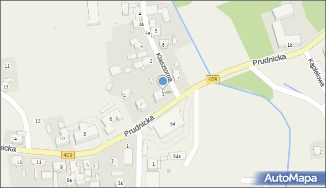 Kujawy, Klasztorna, 1, mapa Kujawy