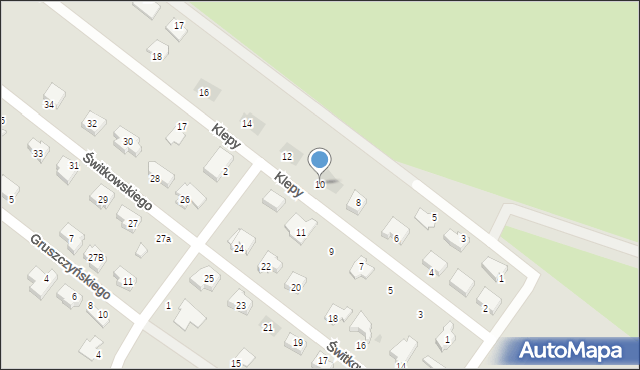 Kutno, Klepy Tomasza, 10, mapa Kutno