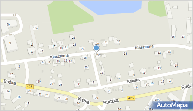 Kuźnia Raciborska, Klasztorna, 26, mapa Kuźnia Raciborska