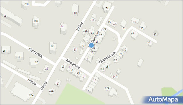 Kwidzyn, Klonowa, 10, mapa Kwidzyn