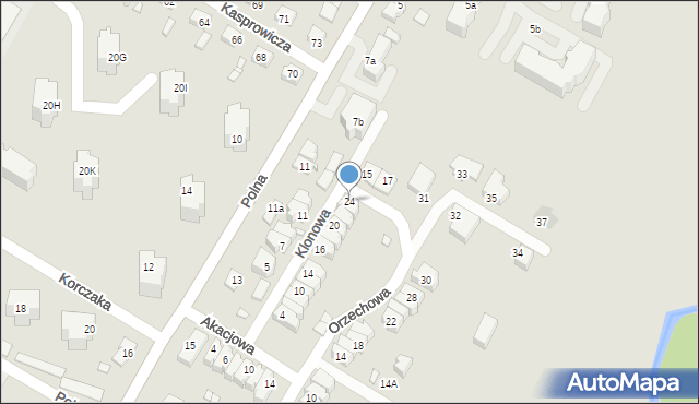 Kwidzyn, Klonowa, 24, mapa Kwidzyn