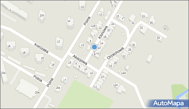 Kwidzyn, Klonowa, 4, mapa Kwidzyn