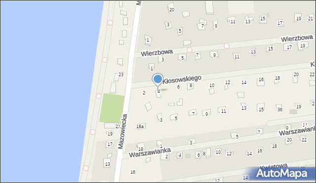 Łacha, Kłosowskiego Romana, 4, mapa Łacha