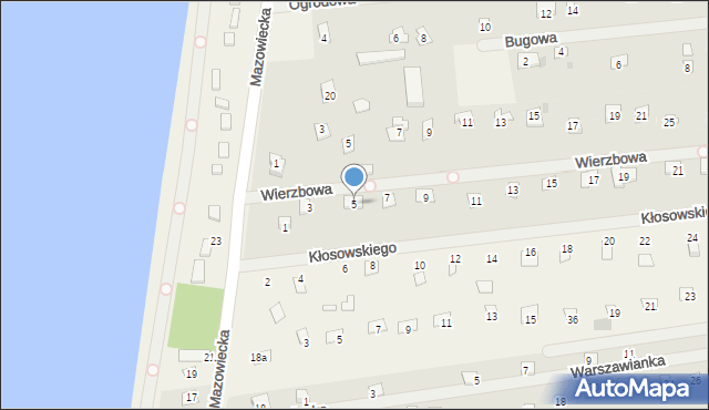 Łacha, Kłosowskiego Romana, 5, mapa Łacha