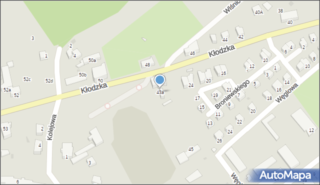 Lądek-Zdrój, Kłodzka, 43a, mapa Lądek-Zdrój