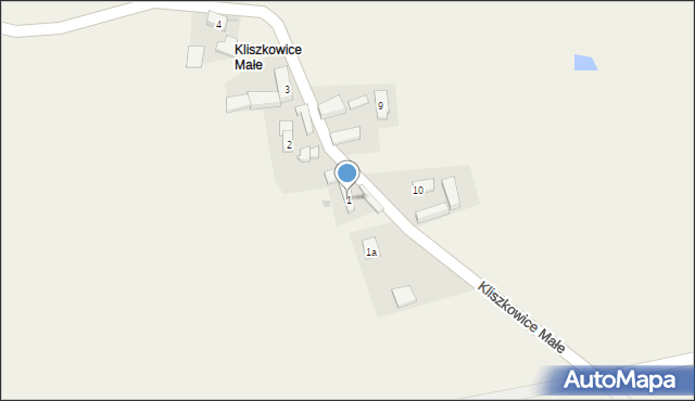 Łapczyce, Kliszkowice Małe, 1, mapa Łapczyce