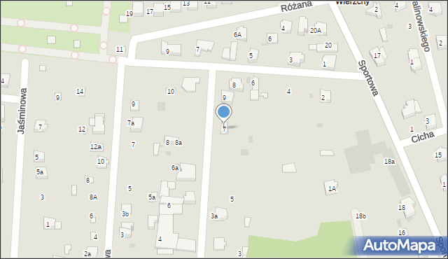 Łask, Klonowa, 7, mapa Łask